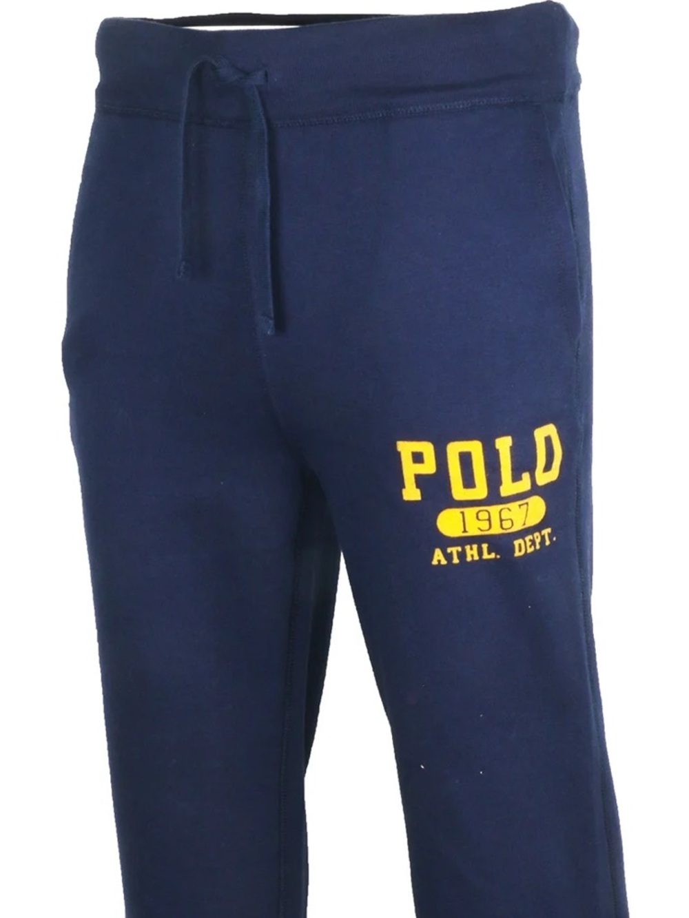 Polo Athletic Dept. Navy Sweatpants Capris with Yellow Logo